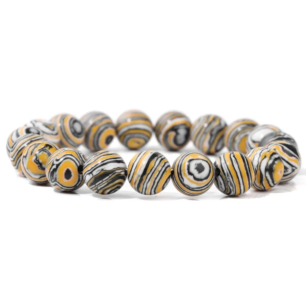 10mm Blue Malachite Beads Bracelets For Women Men Handmade