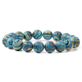 10mm Blue Malachite Beads Bracelets For Women Men Handmade
