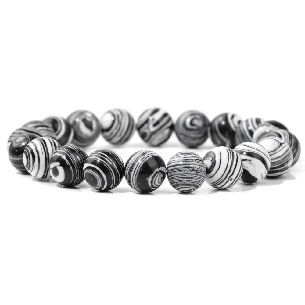 10mm Blue Malachite Beads Bracelets For Women Men Handmade