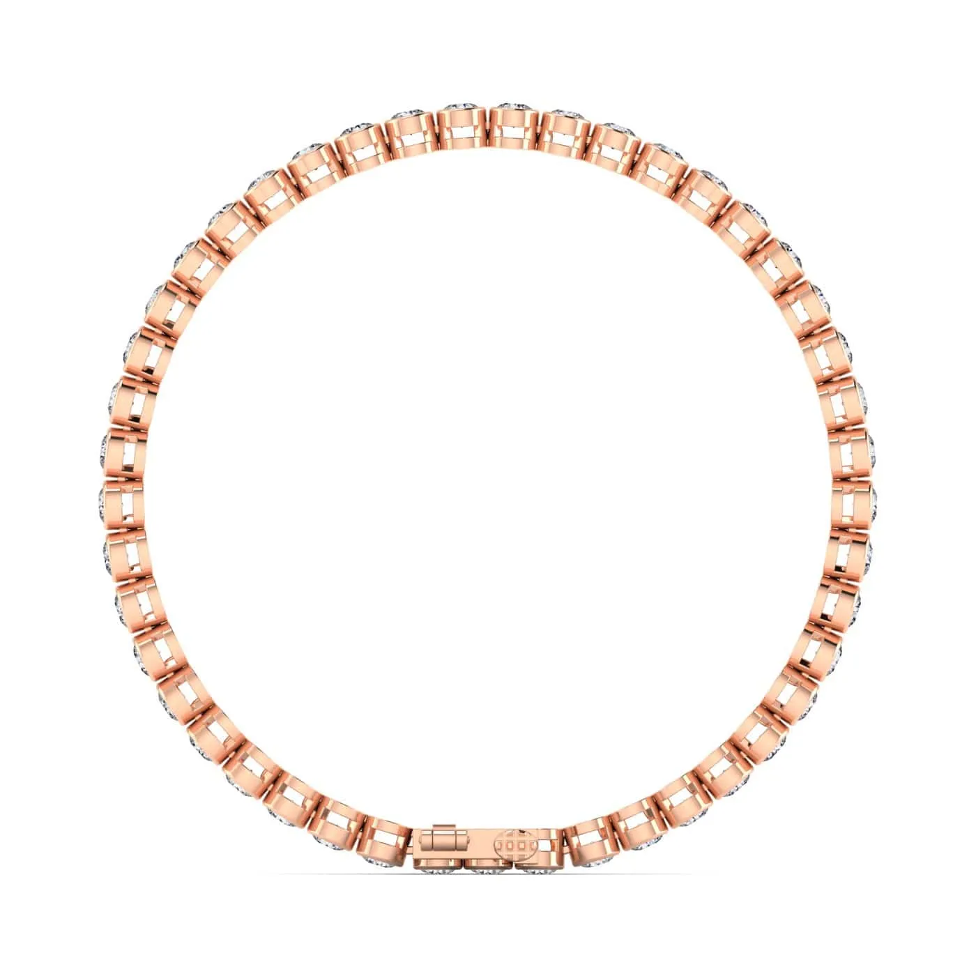14K or 18K Gold Diamond Tennis Bracelet 2 ct bezel set, Lab Grown