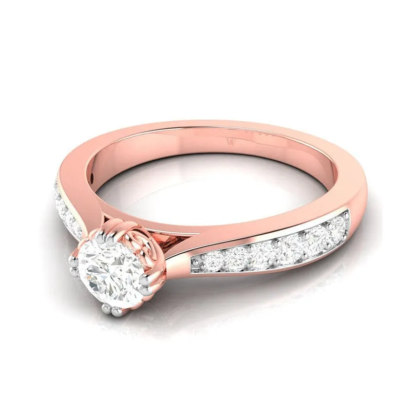 1.50-Carat Lab Grown Solitaire 18K Rose Gold Ring JL AU LG G-107R-D