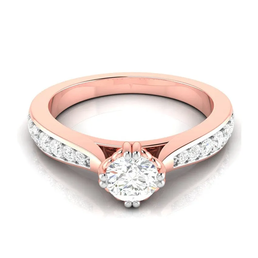 1.50-Carat Lab Grown Solitaire 18K Rose Gold Ring JL AU LG G-107R-D
