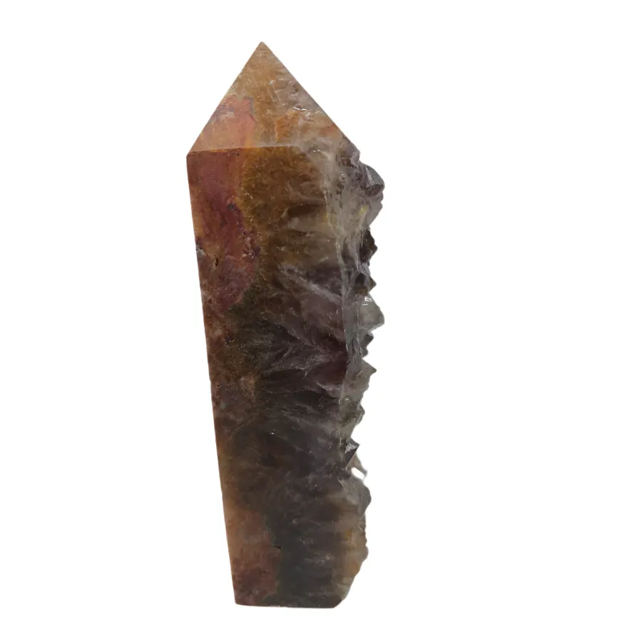 241G Golden Titanium Quartz Crystal Tower