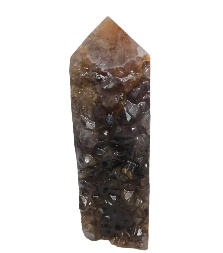 241G Golden Titanium Quartz Crystal Tower