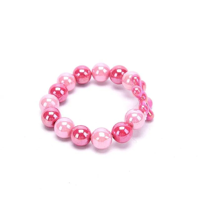2pcs Cute Flower Beads Bracelet For Baby Girls Adjustable Rope