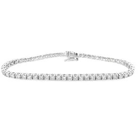 4.00ct 14k White Gold Diamond Bracelet