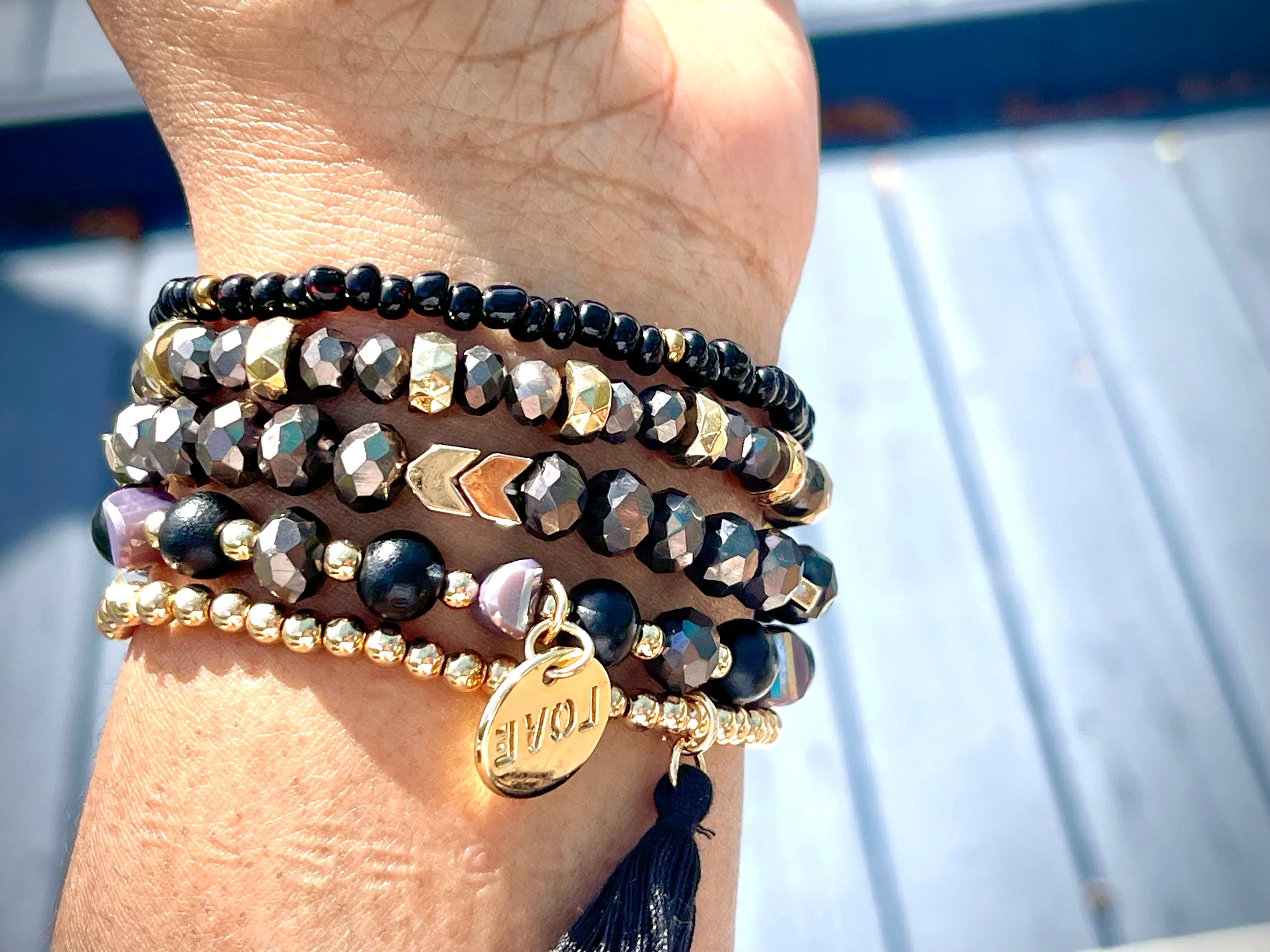 5 Stack Bohemian Charm Bracelet Collection