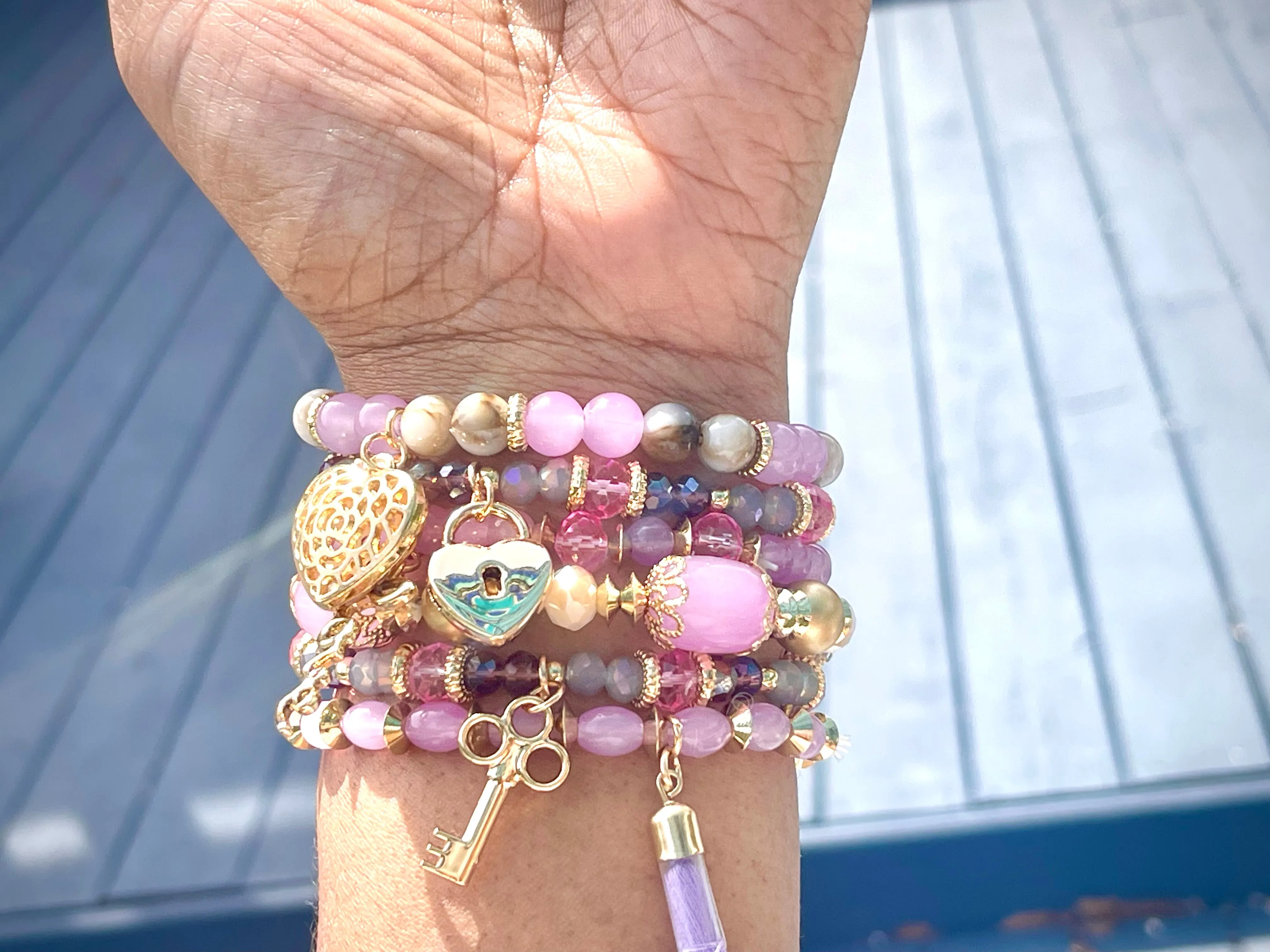 5 Stack Bohemian Charm Bracelet Collection