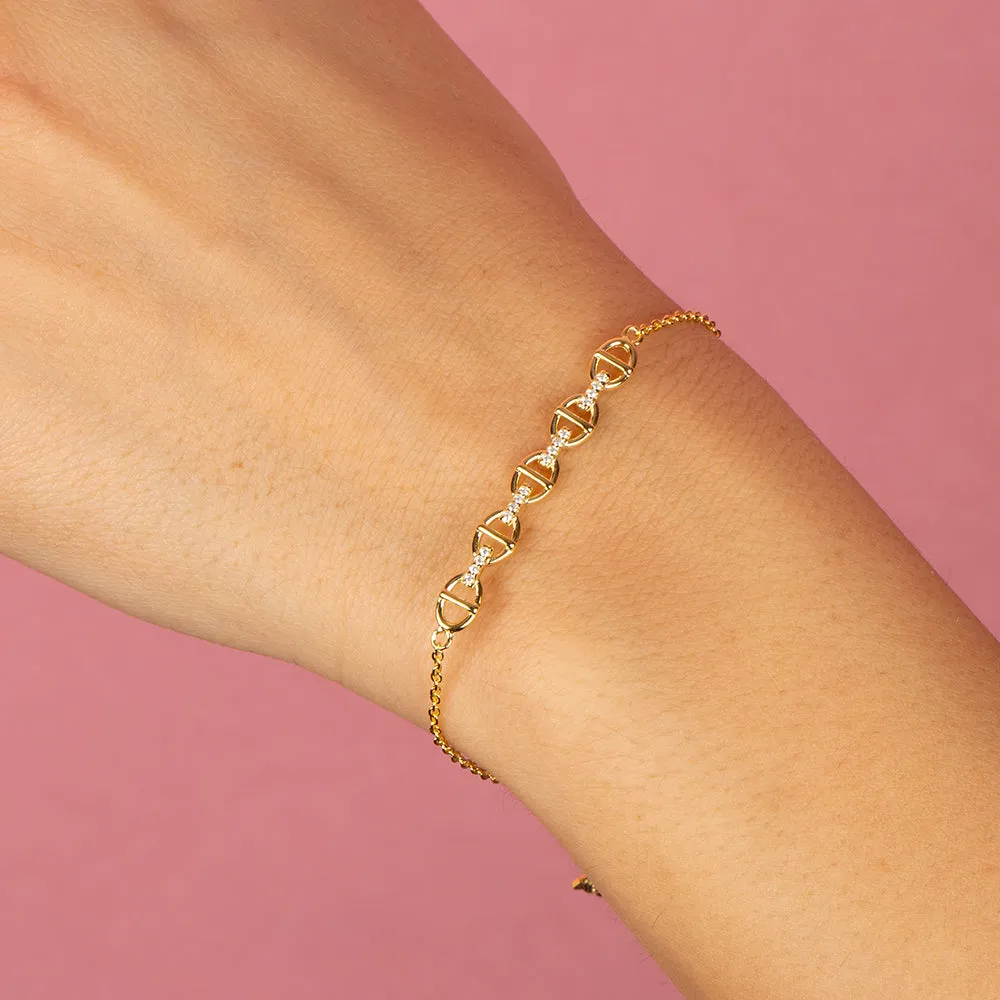 Accented Mariner Link Bracelet