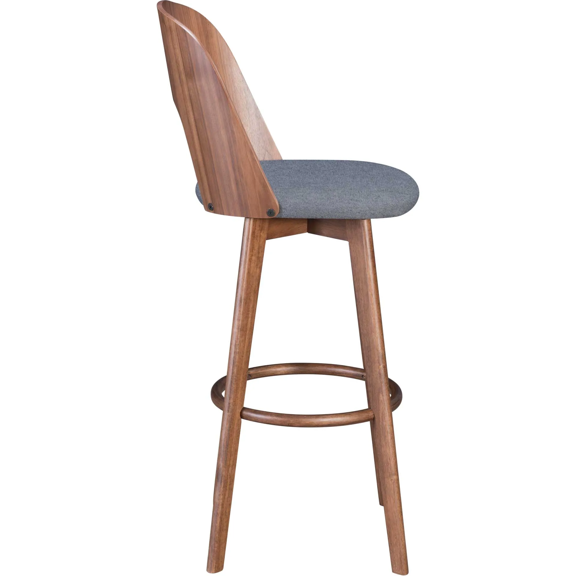Alden Barstool Walnut/Dark Gray