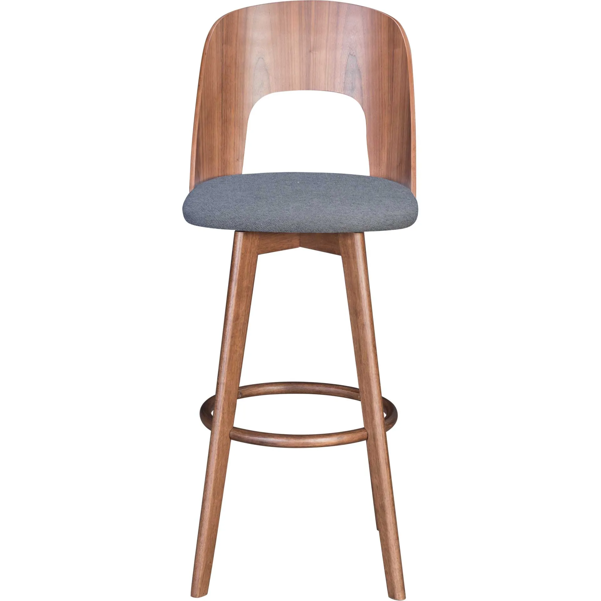 Alden Barstool Walnut/Dark Gray