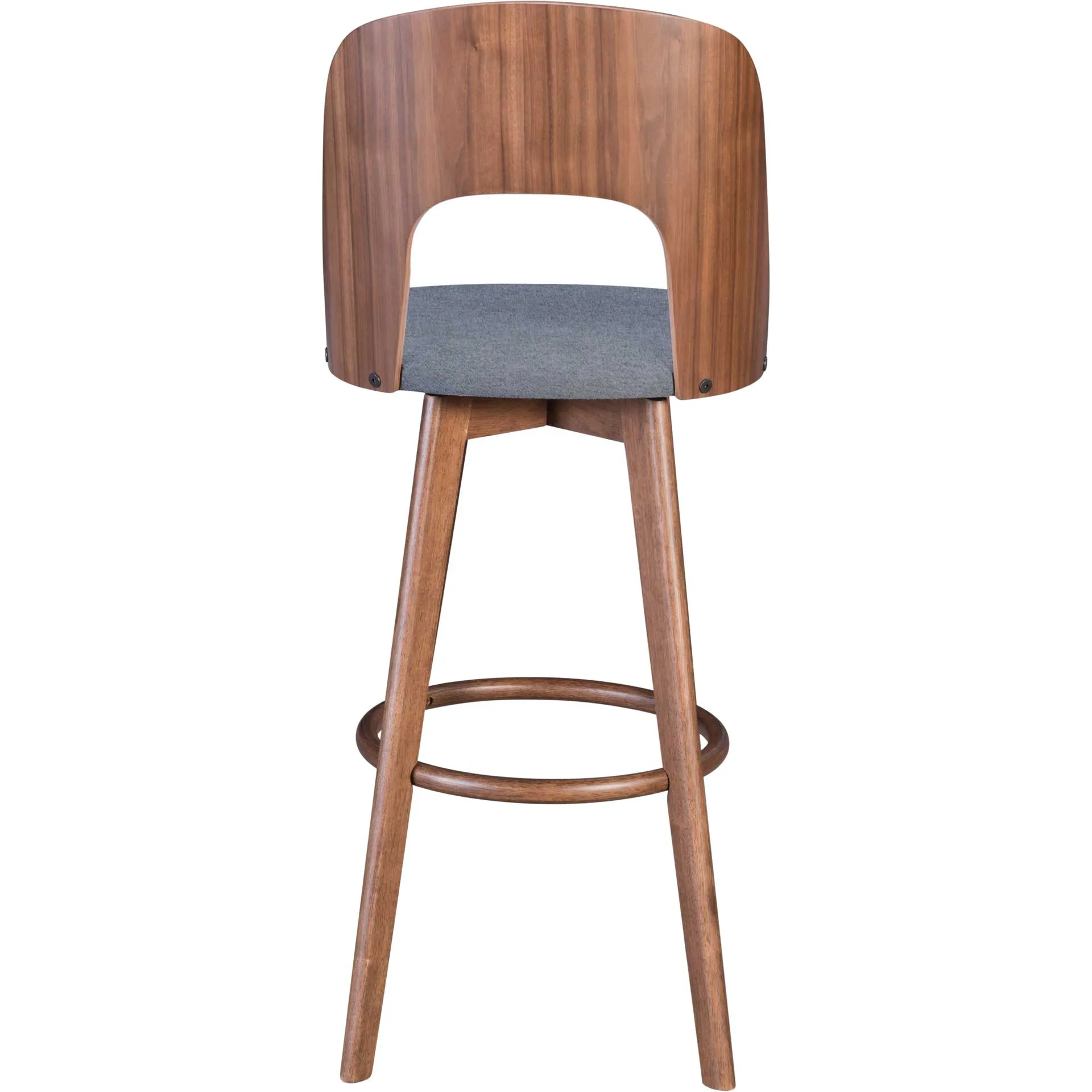 Alden Barstool Walnut/Dark Gray