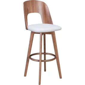 Alden Barstool Walnut/Light Gray