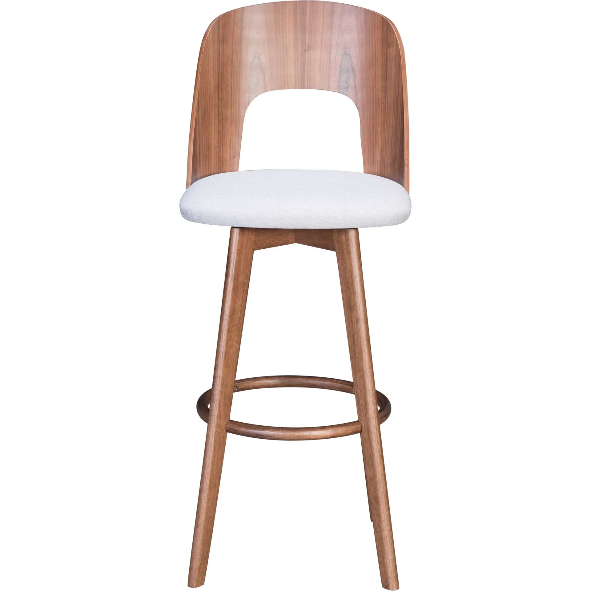 Alden Barstool Walnut/Light Gray