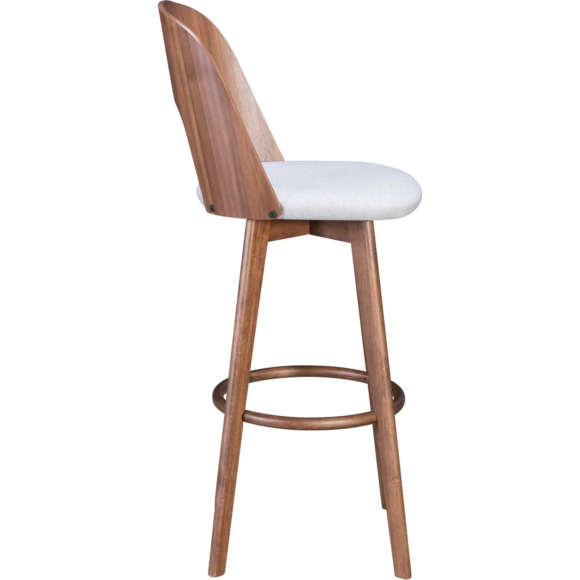 Alden Barstool Walnut/Light Gray