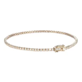 Aligned, TENNIS 0,77tcw/1,2mm-18cm, Gold/White