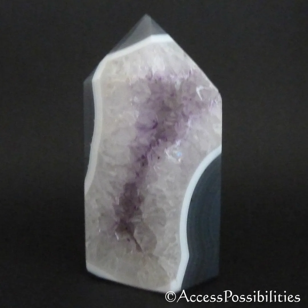 Amethyst Agate Polished Point Tower