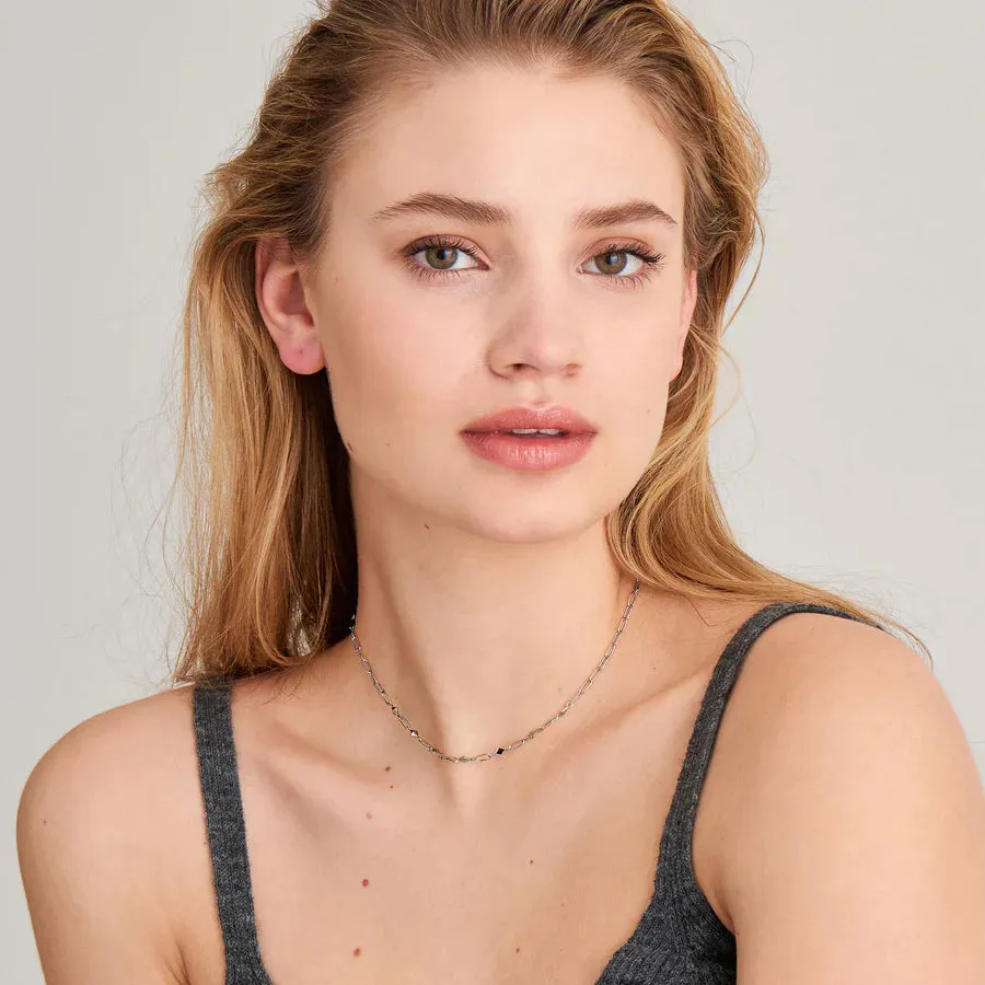 Ania Haie Sterling Silver Spike Link Necklace