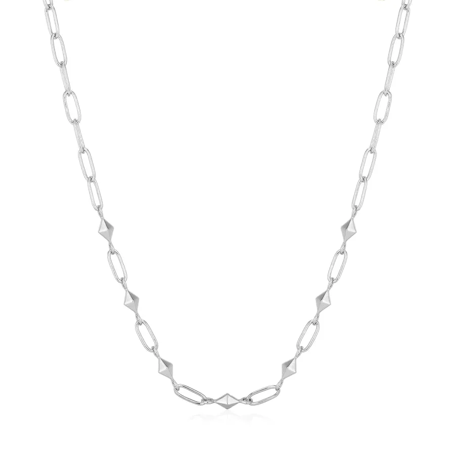 Ania Haie Sterling Silver Spike Link Necklace
