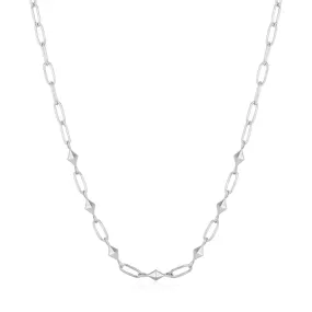 Ania Haie Sterling Silver Spike Link Necklace