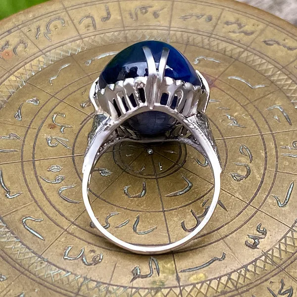 Antique Cabochon Sapphire Ring