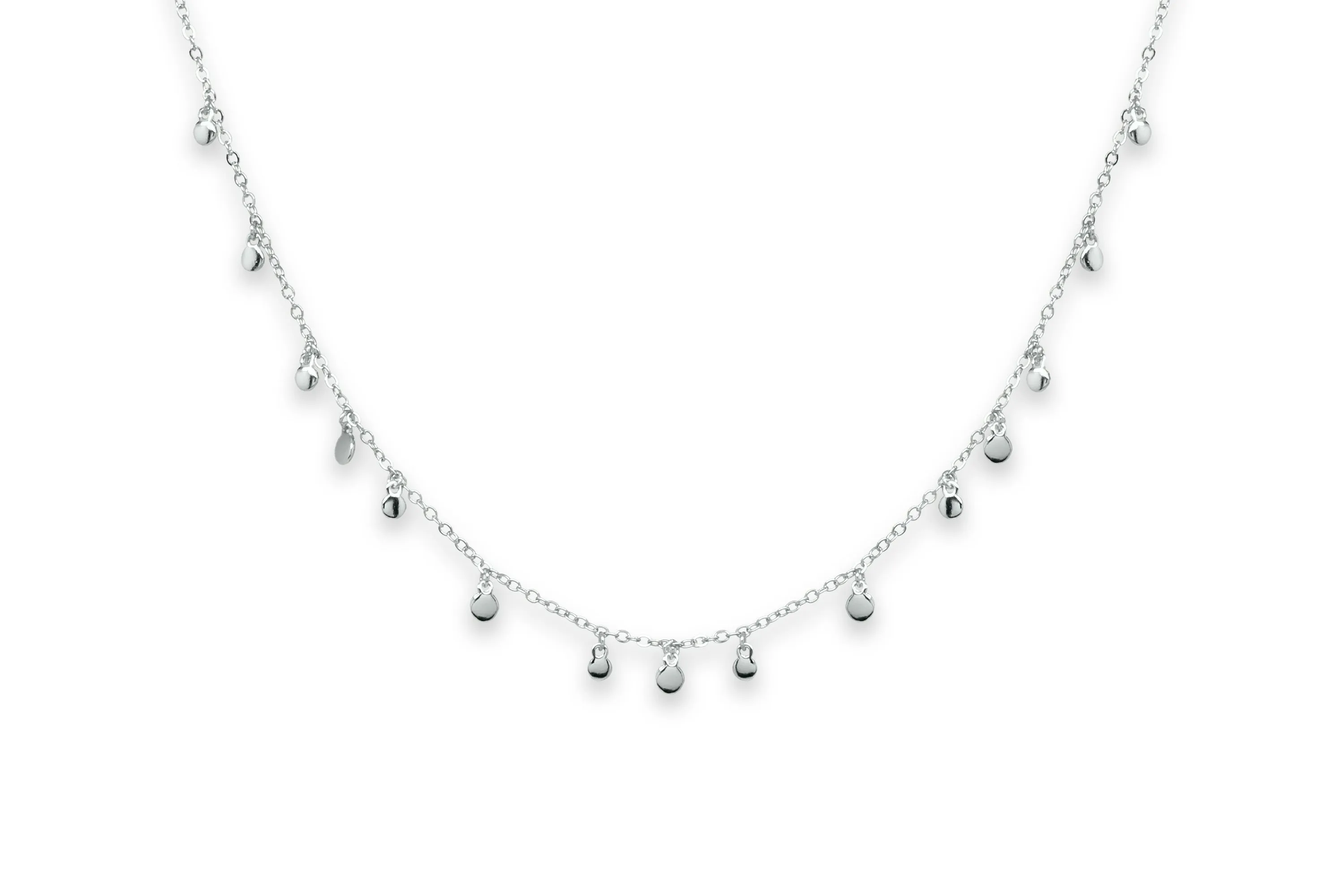 Armagnac Silver Plated Sterling Disc Charm Necklace