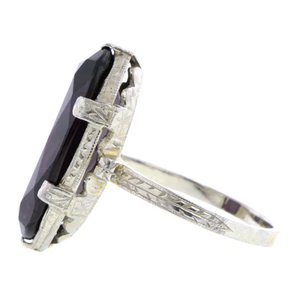 Art Deco Garnet Ring