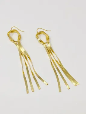 Better Than Words Herringbone Chain Drop Earrings