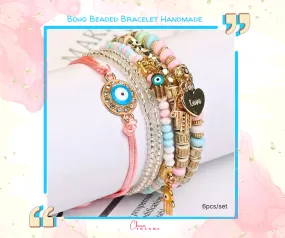 Boho Beaded Bracelet Handmade 🧿
