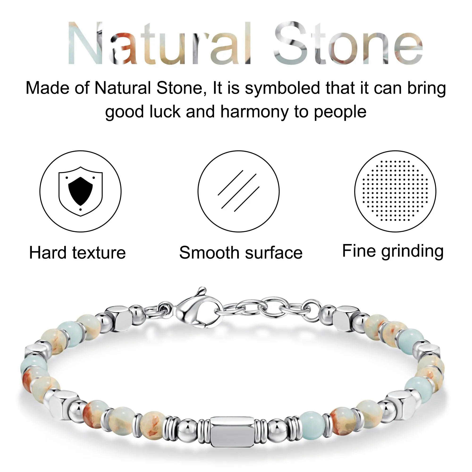 Bracelets for Women, Beaded Bracelets, Silver Bracelets for Women & Gold Bracelets for Women, Boho Bracelets, Trendy of Christmas The Best Women's Birthday Gifts, Size 7 Inches   1 Inch Adjustable