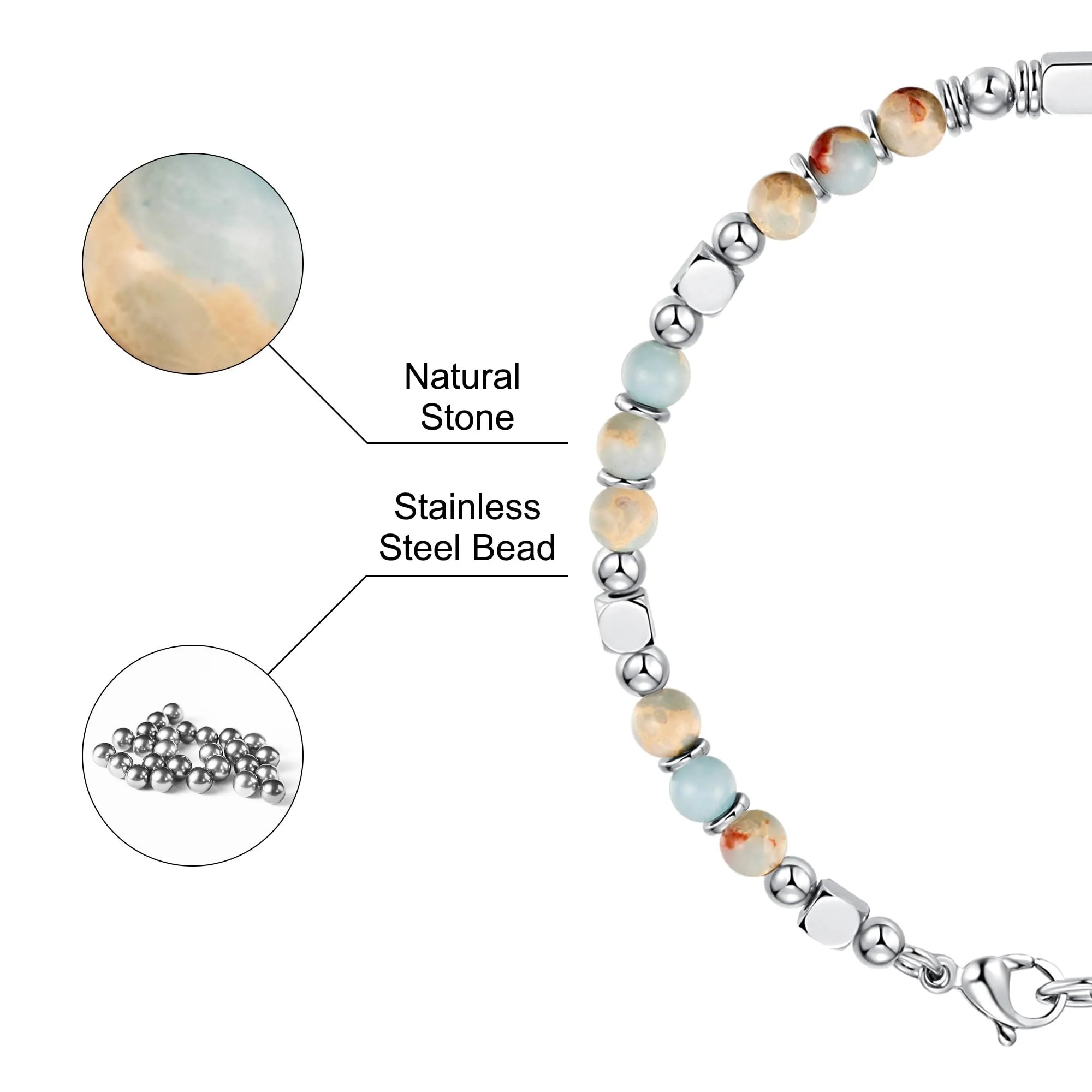 Bracelets for Women, Beaded Bracelets, Silver Bracelets for Women & Gold Bracelets for Women, Boho Bracelets, Trendy of Christmas The Best Women's Birthday Gifts, Size 7 Inches   1 Inch Adjustable