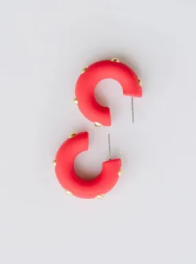 Candace Hot Pink Small Hoop