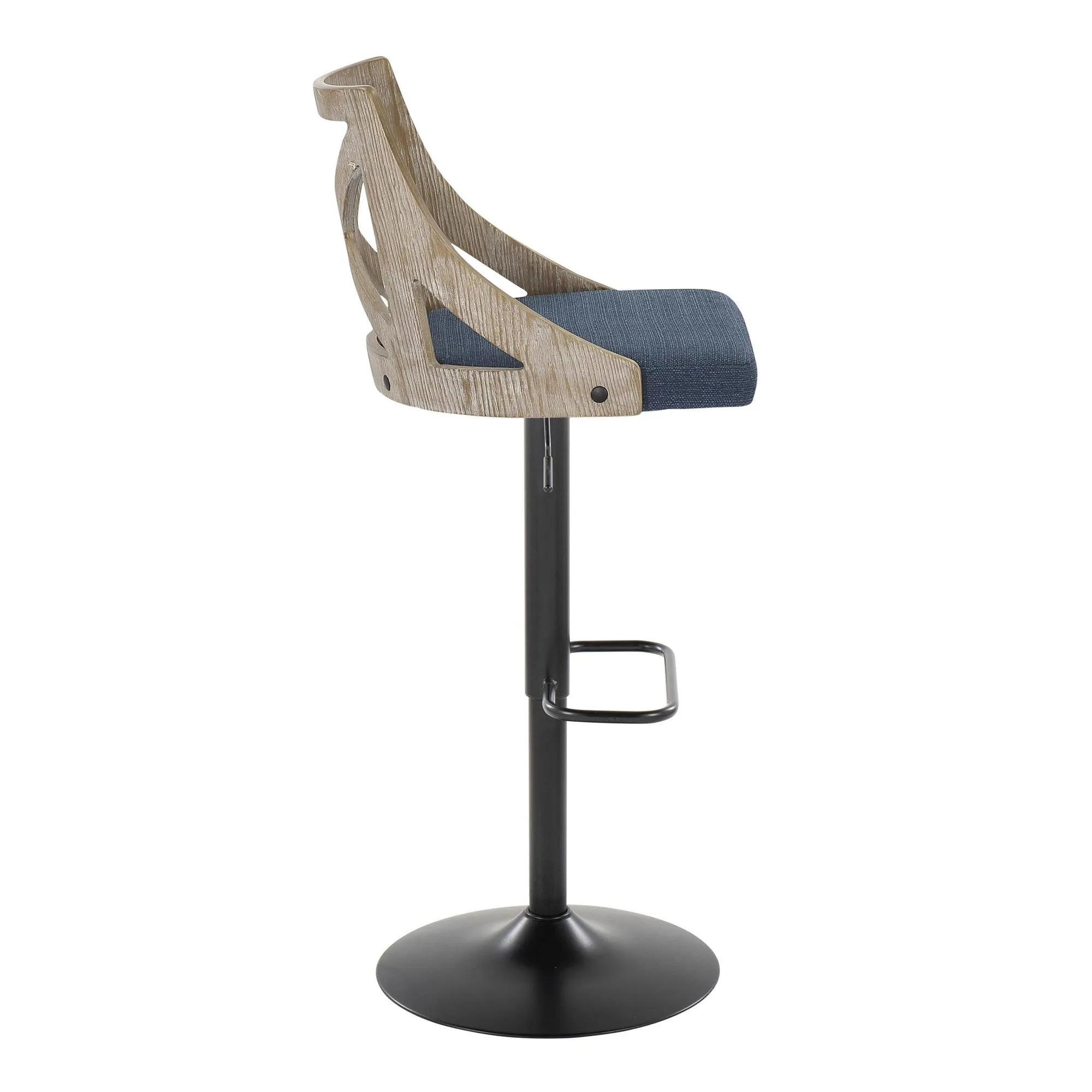 Charlotte Adjustable Height Barstool - Set of 2 Blue By LumiSource