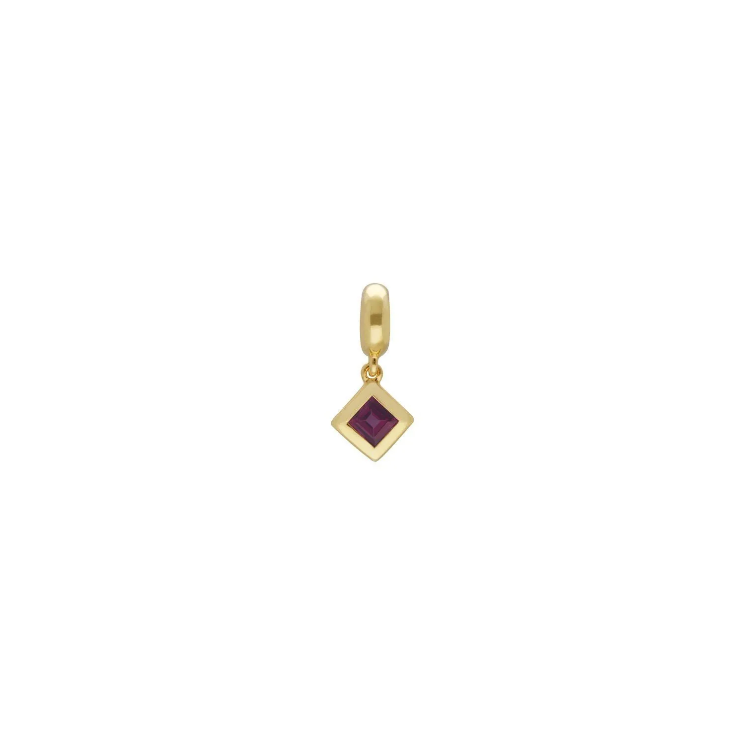 Charm's Collection Achievement Rhodolite "Pierre visionaire" Argent 925 Plaqué Or Jaune