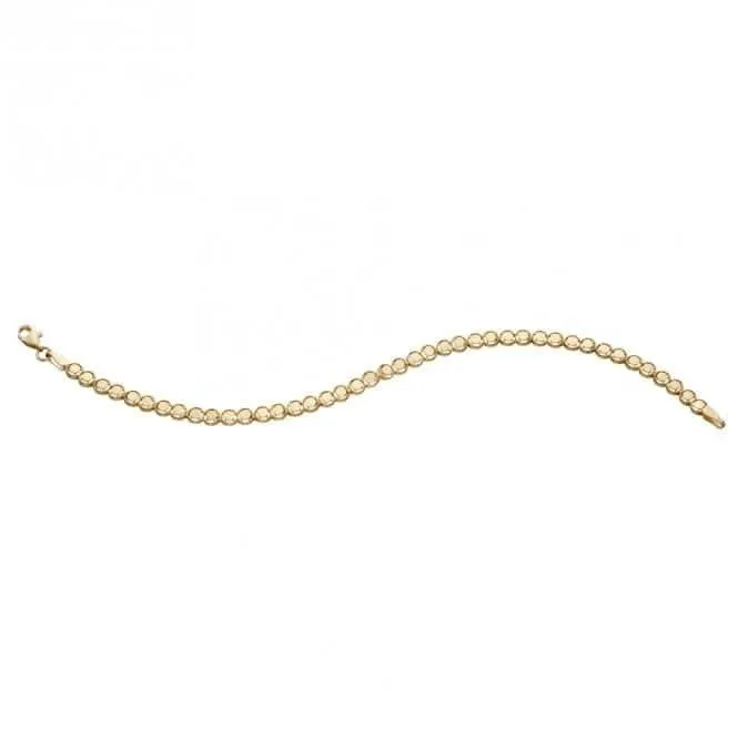 Circle Tennis Yellow Gold Bracelet GB502
