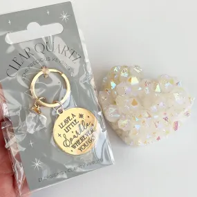 Clear Quartz Keyring