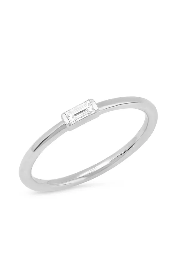 Diamond Baguette Solitaire Ring