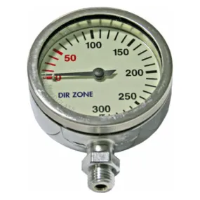 DIRZONE 63mm Naked Pressure Gauge - Nickel