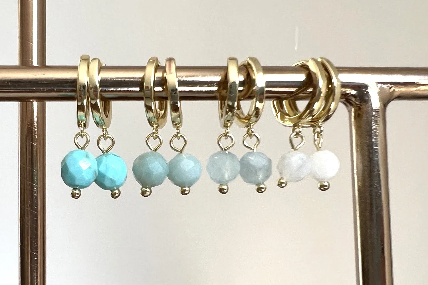 Enchant Rainbow Moonstone Huggies