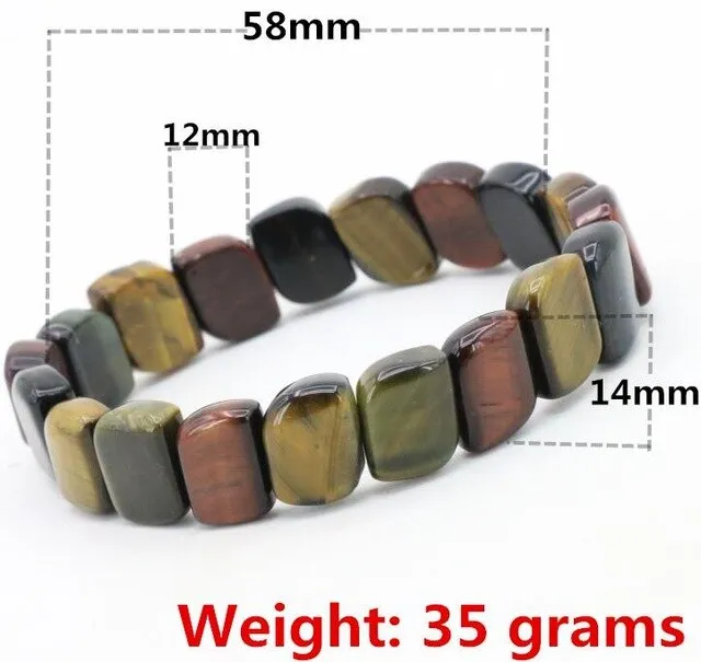Energy Multicolor tiger stone elastic bracelet DIY stone multi elements