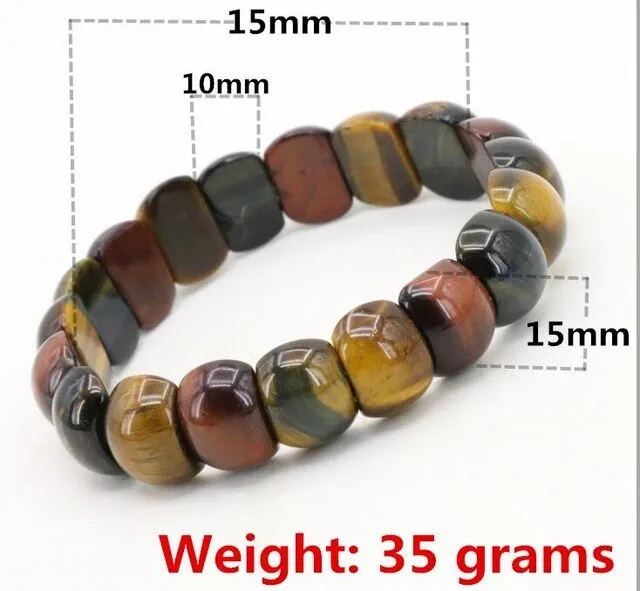 Energy Multicolor tiger stone elastic bracelet DIY stone multi elements