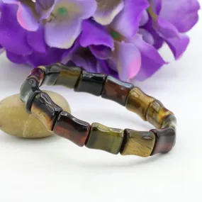 Energy Multicolor tiger stone elastic bracelet DIY stone multi elements