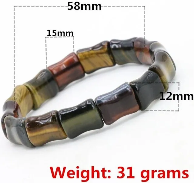 Energy Multicolor tiger stone elastic bracelet DIY stone multi elements