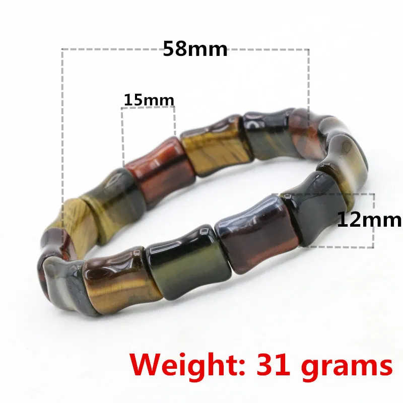 Energy Multicolor tiger stone elastic bracelet DIY stone multi elements