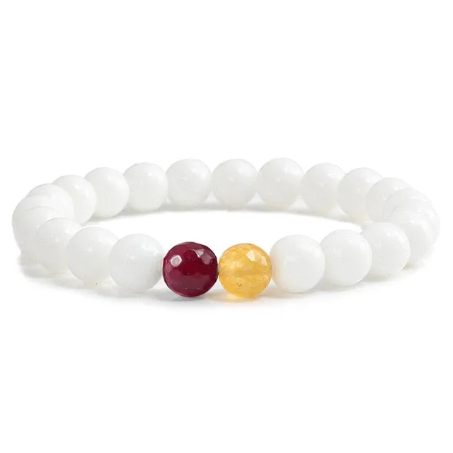 Fashion 8MM White Women Bracelets