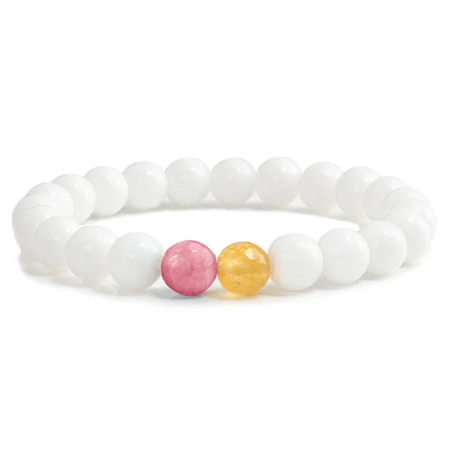 Fashion 8MM White Women Bracelets