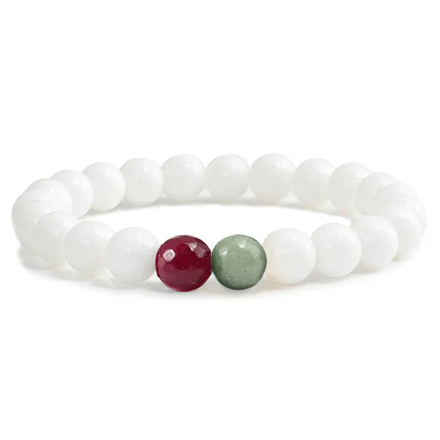 Fashion 8MM White Women Bracelets