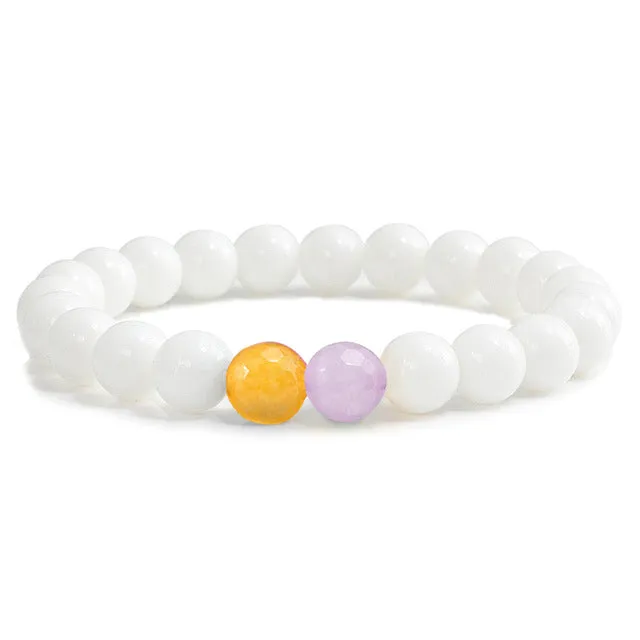 Fashion 8MM White Women Bracelets