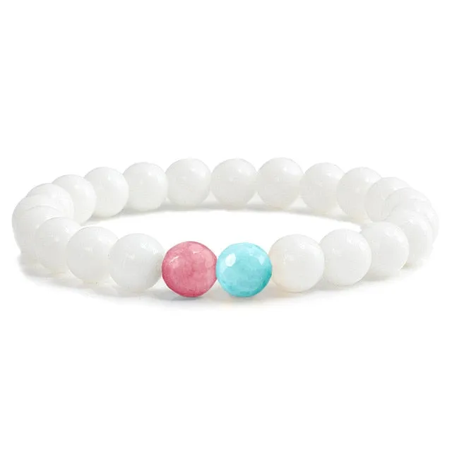 Fashion 8MM White Women Bracelets