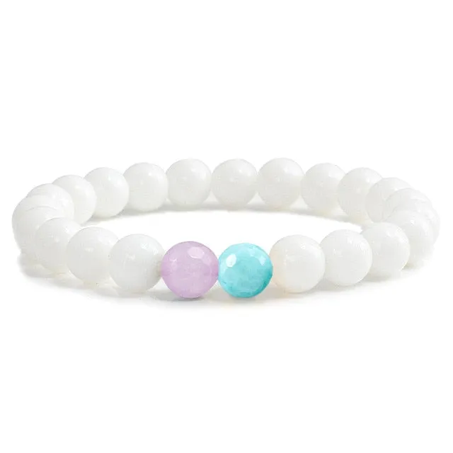 Fashion 8MM White Women Bracelets